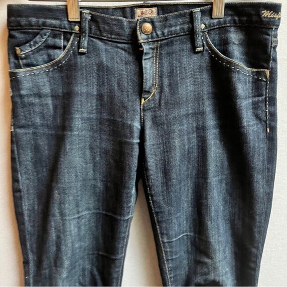 Gold Sign Misfit slim straight low rise denim jean Sz 28 - Picture 3 of 13